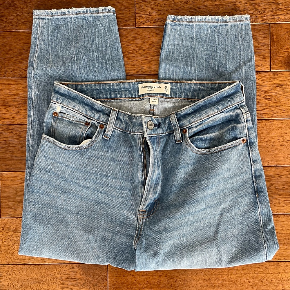 Abercrombie & Fitch High Rise Women Jeans - Light Blue